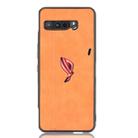 For Asus ZS661KS/ ROG Phone 3 Strix Shockproof Sewing Cow Pattern Skin PC + PU + TPU Case(Orange) - 2