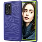 For Samsung Galaxy Note20 Wave Pattern 3 in 1 Silicone+PC Shockproof Protective Case(Navy+Olivine) - 1