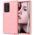 For Samsung Galaxy Note20 Ultra Wave Pattern 3 in 1 Silicone+PC Shockproof Protective Case(Rose Gold) - 1