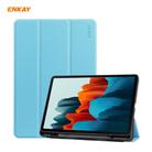 ENKAY ENK-8011 PU Leather + TPU Smart Case with Pen Slot for Samsung Galaxy Tab S8 / Galaxy Tab S7 11.0 T870 / T875(Light Blue) - 1