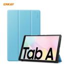 ENKAY ENK-8009 For Samsung Galaxy Tab A7 10.4 T500 / T505 2020 / 2022 PU Leather + Plastic Smart Case with Three-folding Holder(Light Blue) - 1