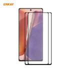 For Samsung Galaxy Note20 2pcs ENKAY Full Glue 0.2mm 9H 2.5D Tempered Glass Full Film, Support Fingerprint Unlock - 1