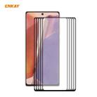 For Samsung Galaxy Note20 5pcs ENKAY Full Glue 0.2mm 9H 2.5D Tempered Glass Full Film, Support Fingerprint Unlock - 1