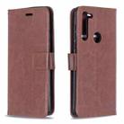 For Motorola Moto G8 Crazy Horse Texture Horizontal Flip Leather Case with Holder & Card Slots & Wallet & Photo Frame(Brown) - 1