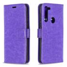 For Motorola Moto G8 Crazy Horse Texture Horizontal Flip Leather Case with Holder & Card Slots & Wallet & Photo Frame(Purple) - 1