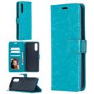For Sony Xperia 10 II Crazy Horse Texture Horizontal Flip Leather Case with Holder & Card Slots & Wallet & Photo Frame(Blue) - 2