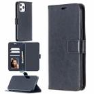 For iPhone 12 Pro Max Crazy Horse Texture Horizontal Flip Leather Case with Holder & Card Slots & Wallet & Photo Frame(Black) - 1