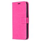 For iPhone 12 Pro Max Crazy Horse Texture Horizontal Flip Leather Case with Holder & Card Slots & Wallet & Photo Frame(Rose Red) - 2