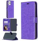 For iPhone 12 Pro Max Crazy Horse Texture Horizontal Flip Leather Case with Holder & Card Slots & Wallet & Photo Frame(Purple) - 1