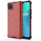 For OPPO Realme C15 Shockproof Honeycomb PC + TPU Case(Red) - 1