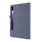 For Samsung Galaxy Tab S8 / Galaxy Tab S7 T870/T875 Horizontal Flip TPU + Fabric PU Leather Protective Case with Card Slots & Holder(DeepBlue) - 3