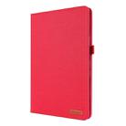 For Samsung Galaxy Tab S8 / Galaxy Tab S7 T870/T875 Horizontal Flip TPU + Fabric PU Leather Protective Case with Card Slots & Holder(Red) - 2