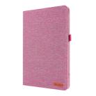 For Samsung Galaxy Tab S8 / Galaxy Tab S7 T870/T875 Horizontal Flip TPU + Fabric PU Leather Protective Case with Card Slots & Holder(RoseRed) - 2
