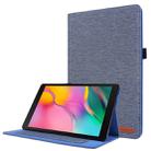 For Samsung Galaxy Tab A7 (2020) Horizontal Flip TPU + Fabric PU Leather Protective Case with Card Slots & Holder(DeepBlue) - 1