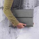 POFOKO Cloth Pattern Laptop Liner Bag Canvas Business Waterproof Computer Bag Briefcase, Size:11-12-13 inch( Light Grey) - 1