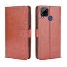 For OPPO Realme C15 Retro Crazy Horse Texture Horizontal Flip Leather Case with Holder & Card Slots & Photo Frame(Brown) - 1