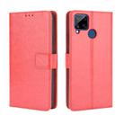 For OPPO Realme C15 Retro Crazy Horse Texture Horizontal Flip Leather Case with Holder & Card Slots & Photo Frame(Red) - 1