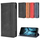 For Asus ROG Phone 3 ZS661KS  Magnetic Buckle Retro Crazy Horse Texture Horizontal Flip Leather Case  , with Holder & Card Slots & Photo Frame(Black) - 2