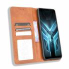 For Asus ROG Phone 3 ZS661KS  Magnetic Buckle Retro Crazy Horse Texture Horizontal Flip Leather Case  , with Holder & Card Slots & Photo Frame(Brown) - 5