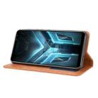 For Asus ROG Phone 3 ZS661KS  Magnetic Buckle Retro Crazy Horse Texture Horizontal Flip Leather Case  , with Holder & Card Slots & Photo Frame(Brown) - 6
