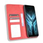 For Asus ROG Phone 3 ZS661KS  Magnetic Buckle Retro Crazy Horse Texture Horizontal Flip Leather Case  , with Holder & Card Slots & Photo Frame(Red) - 5