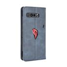 For Asus ROG Phone 3 ZS661KS  Magnetic Buckle Retro Crazy Horse Texture Horizontal Flip Leather Case  , with Holder & Card Slots & Photo Frame(Blue) - 3