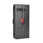 For Asus ROG Phone 3 ZS661KS Retro Crazy Horse Texture Horizontal Flip Leather Case , with Holder & Card Slots & Photo Frame(Black) - 3