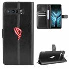 For Asus ROG Phone 3 ZS661KS Retro Crazy Horse Texture Horizontal Flip Leather Case , with Holder & Card Slots & Photo Frame(Black) - 9