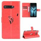 For Asus ROG Phone 3 ZS661KS Retro Crazy Horse Texture Horizontal Flip Leather Case , with Holder & Card Slots & Photo Frame(Red) - 8