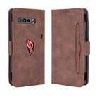 For Asus ROG Phone 3 ZS661KS Wallet Style Skin Feel Calf Pattern Leather Case ，with Separate Card Slot(Brown) - 1