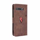 For Asus ROG Phone 3 ZS661KS Wallet Style Skin Feel Calf Pattern Leather Case ，with Separate Card Slot(Brown) - 4