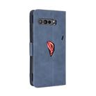 For Asus ROG Phone 3 ZS661KS Wallet Style Skin Feel Calf Pattern Leather Case ，with Separate Card Slot(Blue) - 3