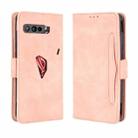 For Asus ROG Phone 3 ZS661KS Wallet Style Skin Feel Calf Pattern Leather Case ，with Separate Card Slot(Pink) - 1