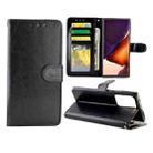 For Samsung Galaxy Note20 Ultra 5G Crazy Horse Texture Leather Horizontal Flip Protective Case with Holder & Card Slots & Wallet & Photo Frame(Black) - 1