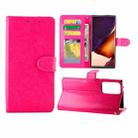 For Samsung Galaxy Note20 Ultra 5G Crazy Horse Texture Leather Horizontal Flip Protective Case with Holder & Card Slots & Wallet & Photo Frame(Magenta) - 1