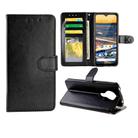 For Nokia5.3 Crazy Horse Texture Leather Horizontal Flip Protective Case with Holder & Card Slots & Wallet & Photo Frame(Black) - 1