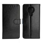 For Nokia5.3 Crazy Horse Texture Leather Horizontal Flip Protective Case with Holder & Card Slots & Wallet & Photo Frame(Black) - 2