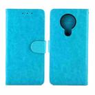 For Nokia5.3 Crazy Horse Texture Leather Horizontal Flip Protective Case with Holder & Card Slots & Wallet & Photo Frame(baby Blue) - 1