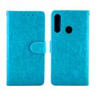 For Huawei Y6p(2020) Crazy Horse Texture Leather Horizontal Flip Protective Case with Holder & Card Slots & Wallet & Photo Frame(baby Blue) - 2