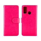 For Huawei P Smart(2020) Crazy Horse Texture Leather Horizontal Flip Protective Case with Holder & Card Slots & Wallet & Photo Frame(Magenta) - 2