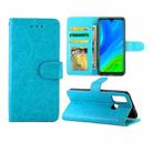 For Huawei P Smart(2020) Crazy Horse Texture Leather Horizontal Flip Protective Case with Holder & Card Slots & Wallet & Photo Frame(baby Blue) - 1