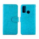 For Huawei P Smart(2020) Crazy Horse Texture Leather Horizontal Flip Protective Case with Holder & Card Slots & Wallet & Photo Frame(baby Blue) - 2