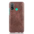 For Huawei P Smart 2020/Nova Lite 3+ Shockproof Litchi Texture PC + PU Case(Brown) - 2