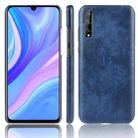 For Huawei P Smart S Shockproof Litchi Texture PC + PU Case(Blue) - 1