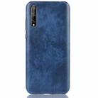 For Huawei P Smart S Shockproof Litchi Texture PC + PU Case(Blue) - 2