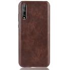 For Huawei P Smart S Shockproof Litchi Texture PC + PU Case(Brown) - 2