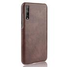 For Huawei P Smart S Shockproof Litchi Texture PC + PU Case(Brown) - 3
