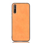 For Huawei P Smart S Shockproof Sewing Cow Pattern Skin PC + PU + TPU Case(Orange) - 2