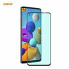 For Samsung Galaxy A21 / A21s ENKAY Hat-Prince 0.26mm 9H 6D Curved Full Screen Eye Protection Green Film Tempered Glass Protector - 1