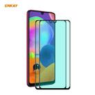 For Samsung Galaxy A31 2 PCS ENKAY Hat-Prince 0.26mm 9H 6D Curved Full Screen Eye Protection Green Film Tempered Glass Protector - 1